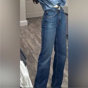 NWT ZARA TRF HIGH RISE WIDE LEG JEANS